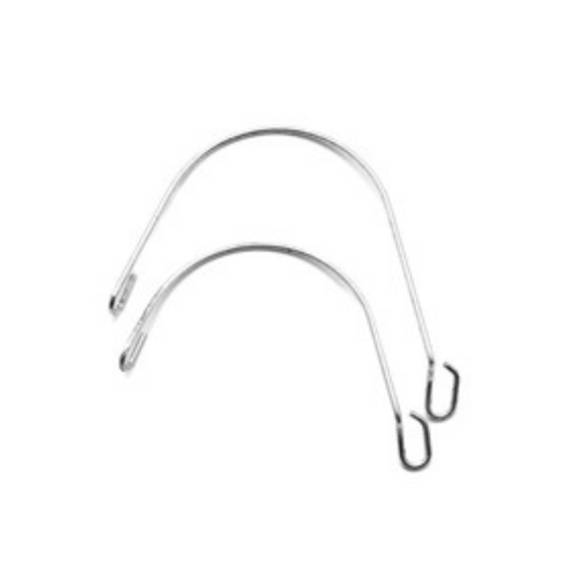 Clips de fijación para frutales | Hierro 60–90 mm y plástico 14,5 cm – Para hilos de 2,2 a 3 mm